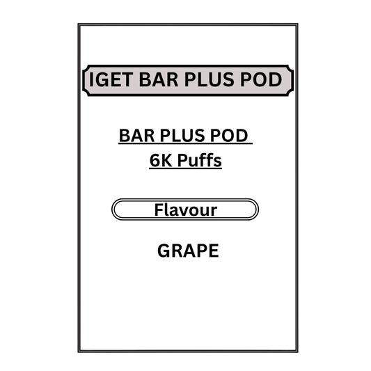 IGET BAR PLUS PODS 6K PUFFS