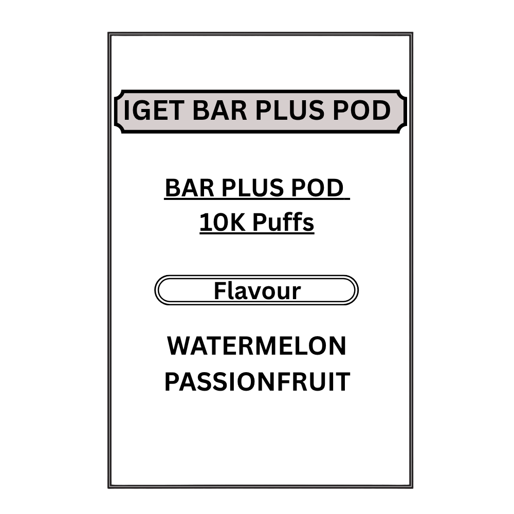 IGET BAR PLUS PODS 10K PUFFS