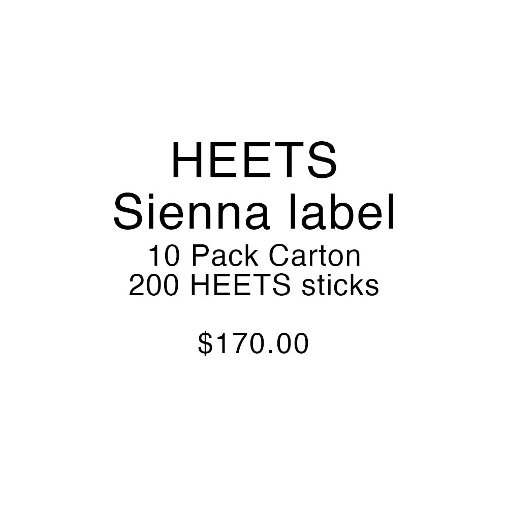 Heets Carton- Sienna Label